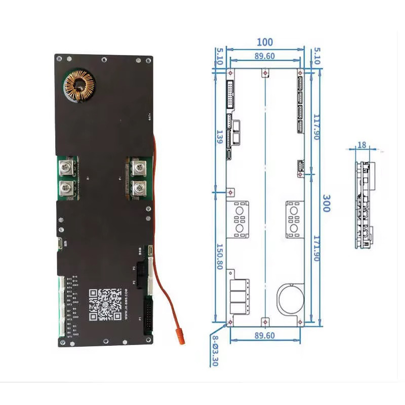 JK-PB2A16S20P Active Balance BMS 16S 200A LiFePO₄ 48V з RS485 / CAN / RS232 / Bluetooth